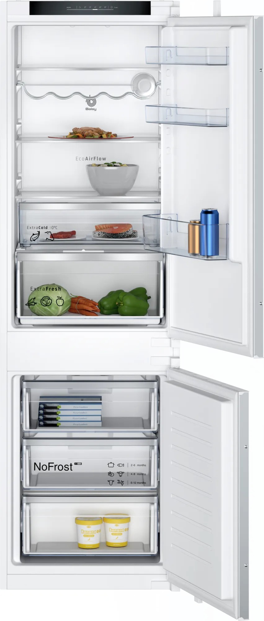 Frigorífico combi integrable Balay 3KIE734F 177x56 No Frost blanco 